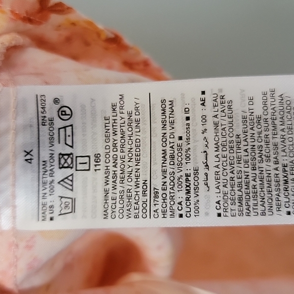 Old Navy 4X Spring Sweet Twee orange floral ruffle trim tank - Picture 6 of 9